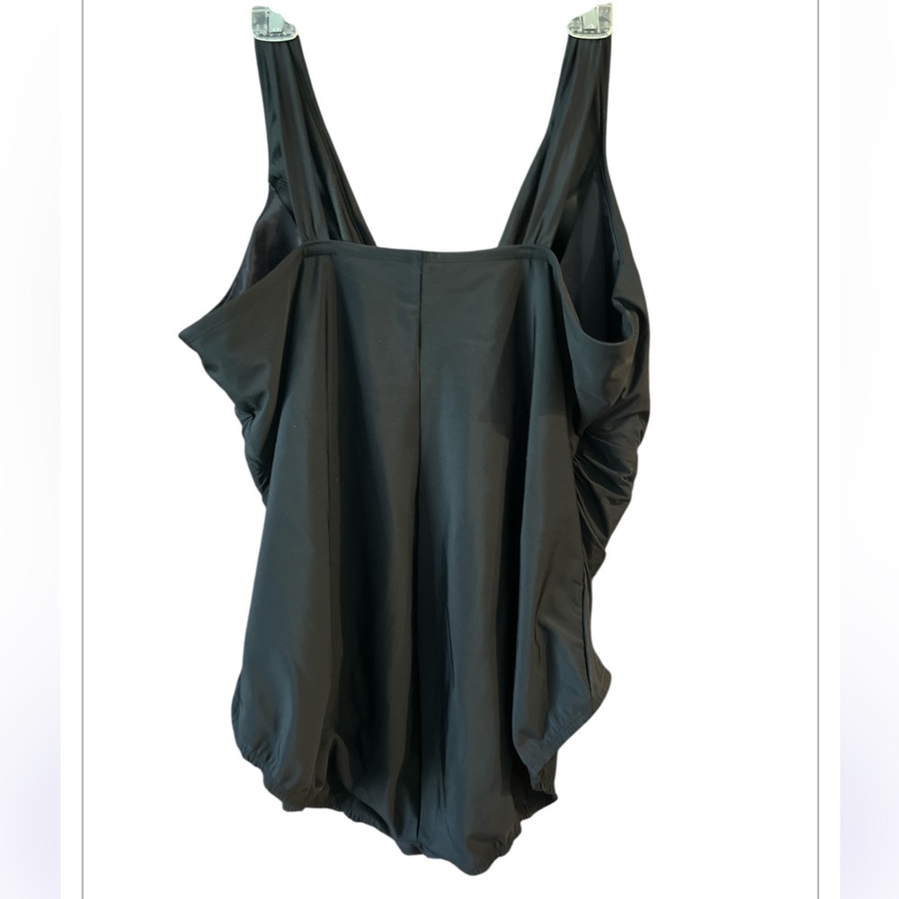 Lands' End Plus Size Slender Suit Grecian Low Leg One Piece Swimsuit sz 24W DDD - Picture 6 of 15